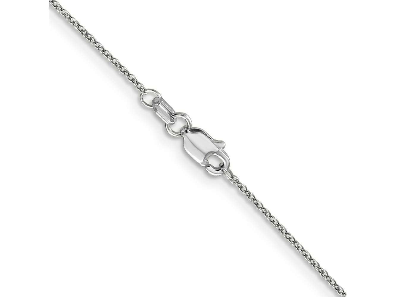 FJC Finejewelers 14 kt White Gold Round Cable Chain 18 Inches x 0.9 mm