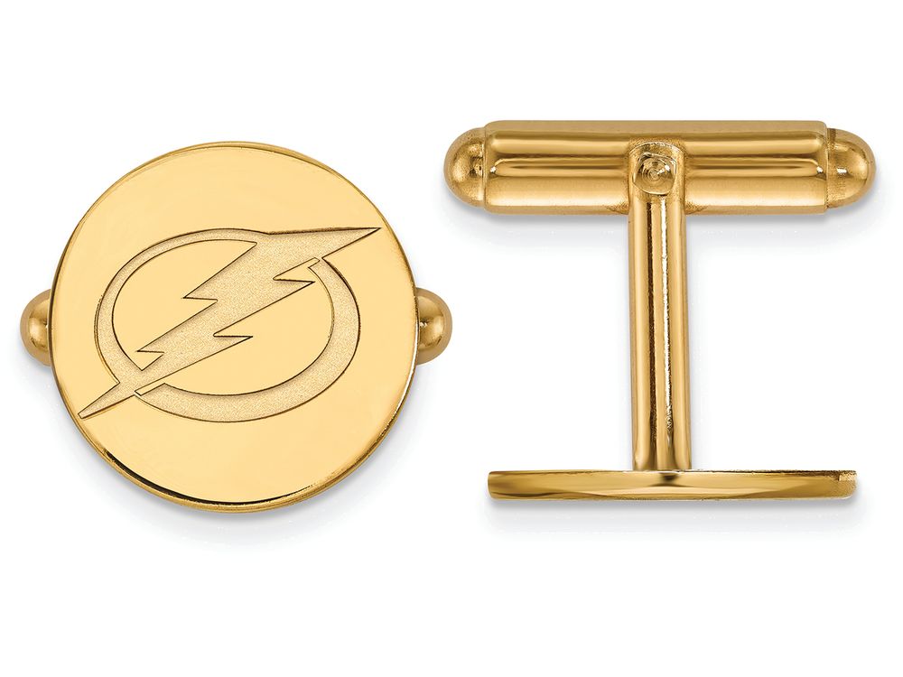 LogoArt 14k Yellow Gold Nhl Logoart Tampa Bay Lightning Cuff Links