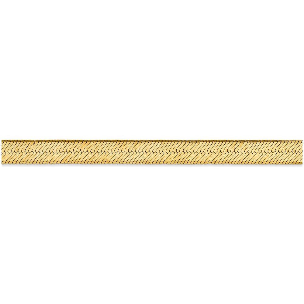 FJC Finejewelers 16 Inch 14k Yellow Gold 6.5mm Silky Herringbone Chain Necklace