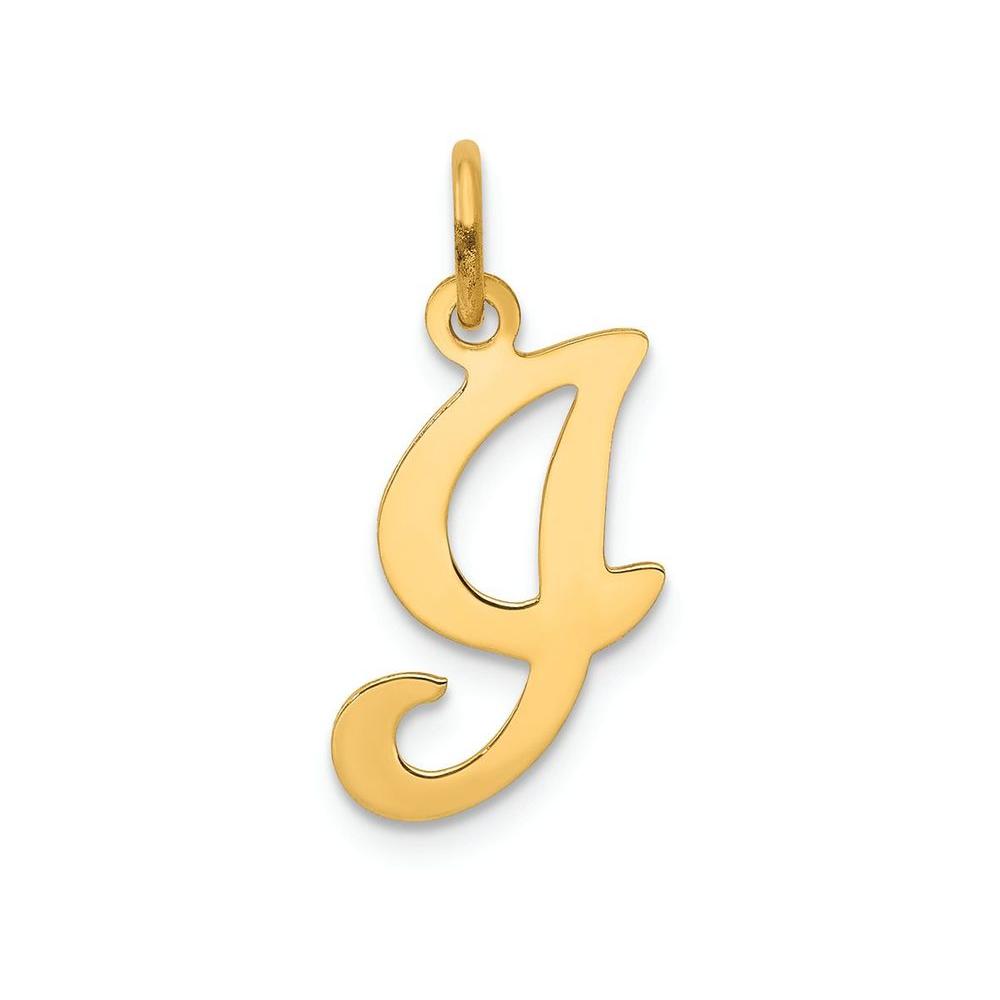 FJC Finejewelers 14k Yellow Gold Die Struck Initial I Charm