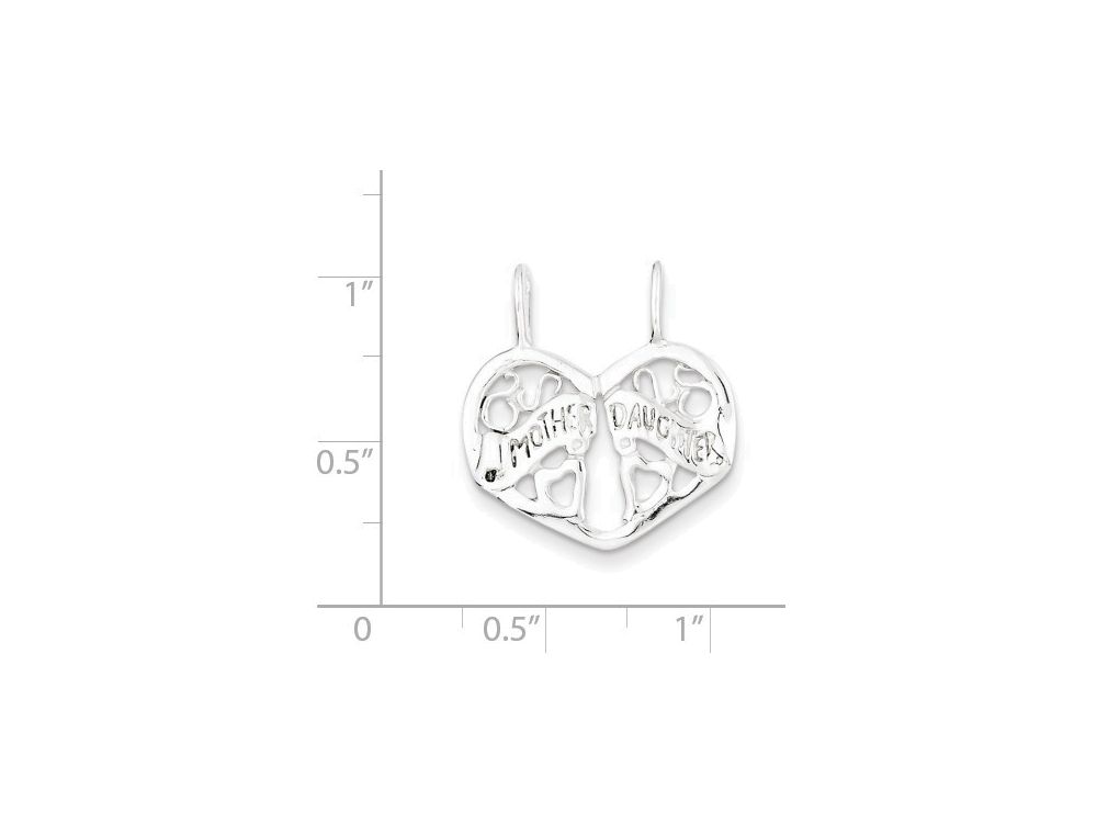 FJC Finejewelers Sterling Silver Mother/daughter Break Apart Charm