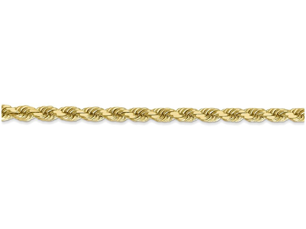 FJC Finejewelers 22 Inch 10k 4mm Handmade bright-cut Rope Chain Necklace in 10 kt Yellow Gold