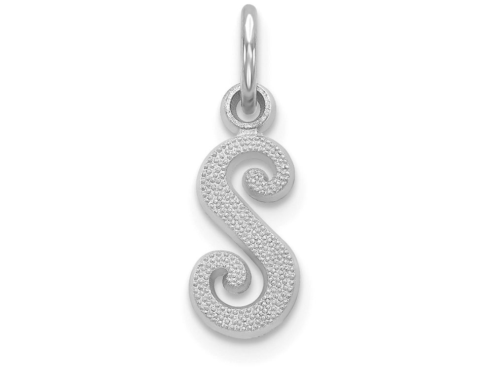 FJC Finejewelers 14k White Gold Casted Initial S Charm