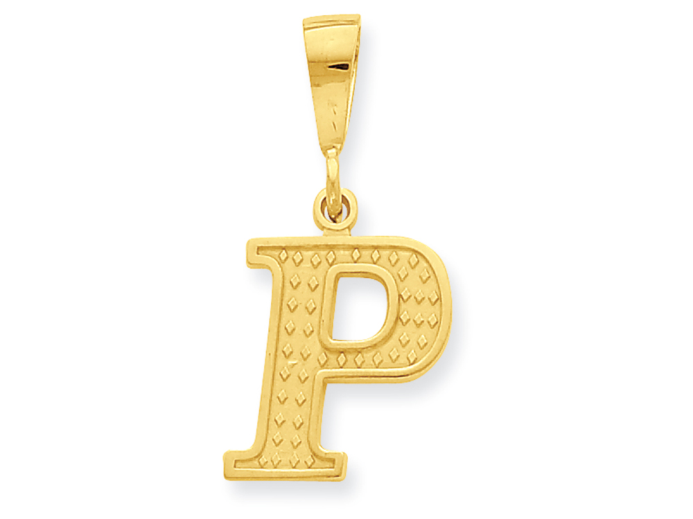 FJC Finejewelers 14k Yellow Gold Initial P Charm