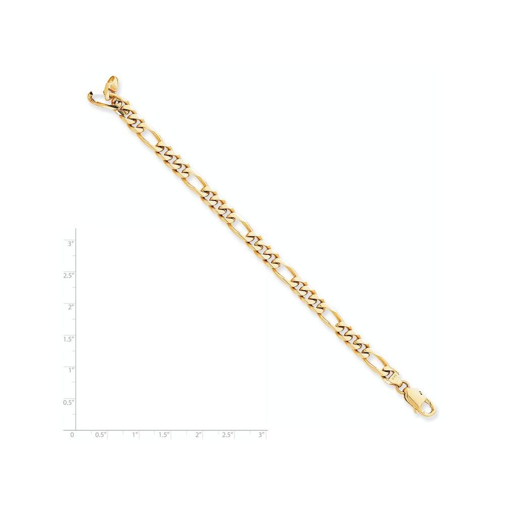 FJC Finejewelers 8 Inch 10k 7mm Hand Polished Figaro Chain Bracelet in 10 kt Yellow Gold