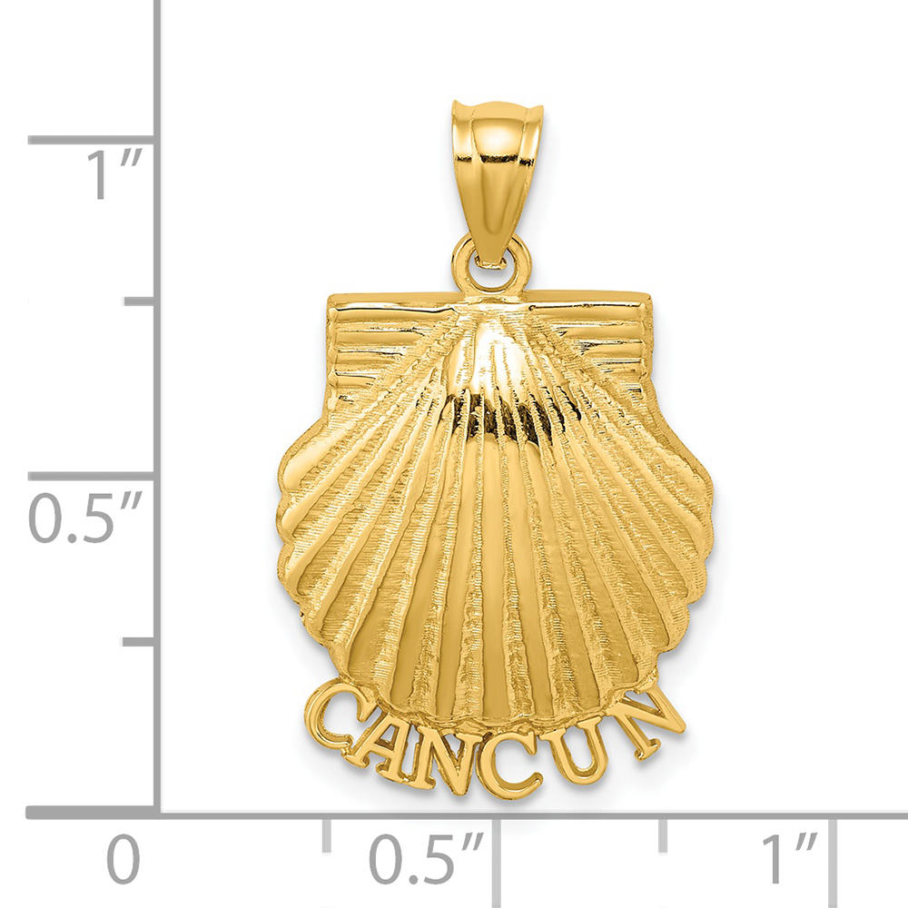 FJC Finejewelers 14k Yellow Gold Cancun Under Scallop Shell Charm