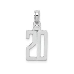 FJC Finejewelers 14k White Gold 20block Styl Charm