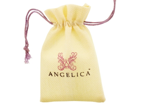 Angelica Collection Brass with White Finish Charm Initial X On White Angelica Tween Bangle (Small)