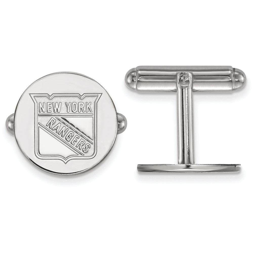 LogoArt Sterling Silver New York Rangers Cuff Links