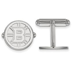LogoArt Sterling Silver Boston Bruins Cuff Links