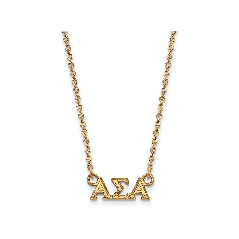Logoart Sterling Silver Gp Alpha Sigma Alpha Extra Small Pendant Necklace