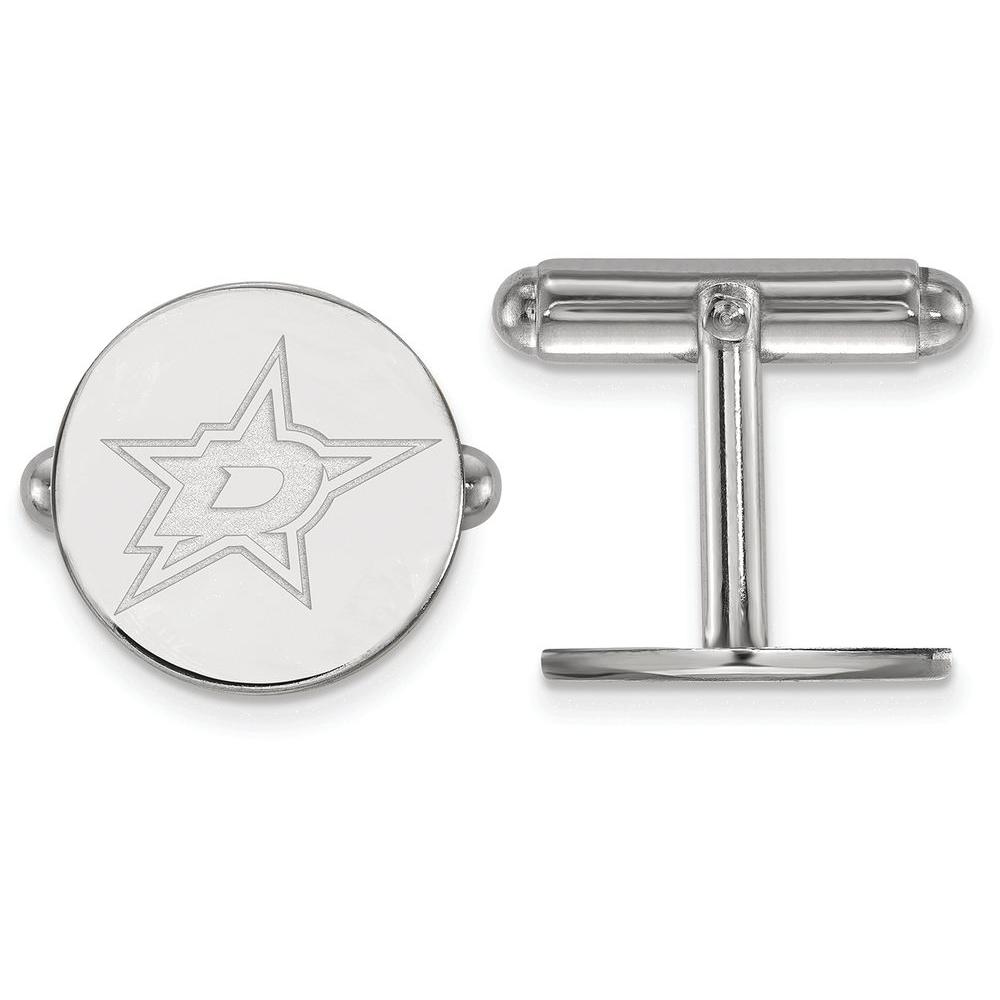 LogoArt Sterling Silver Dallas Stars Cuff Links