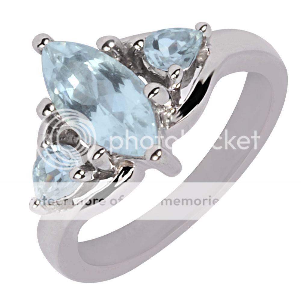 Orchid Jewelry 1.63 Carat Blue Topaz Beautiful and Stylish Ring in Sterling Silver