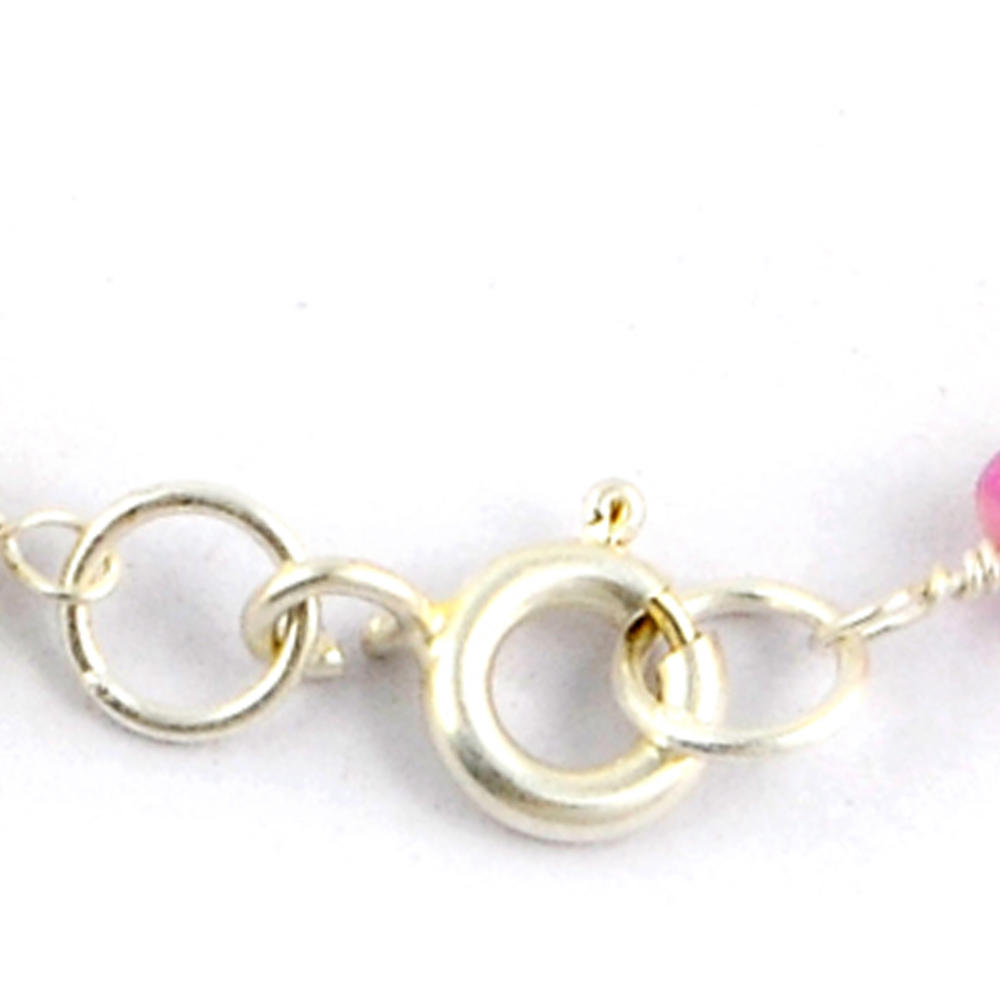Orchid Jewelry 8.85 Carat  Genuine Gemstone Beaded Bracelet in Sterling Silver