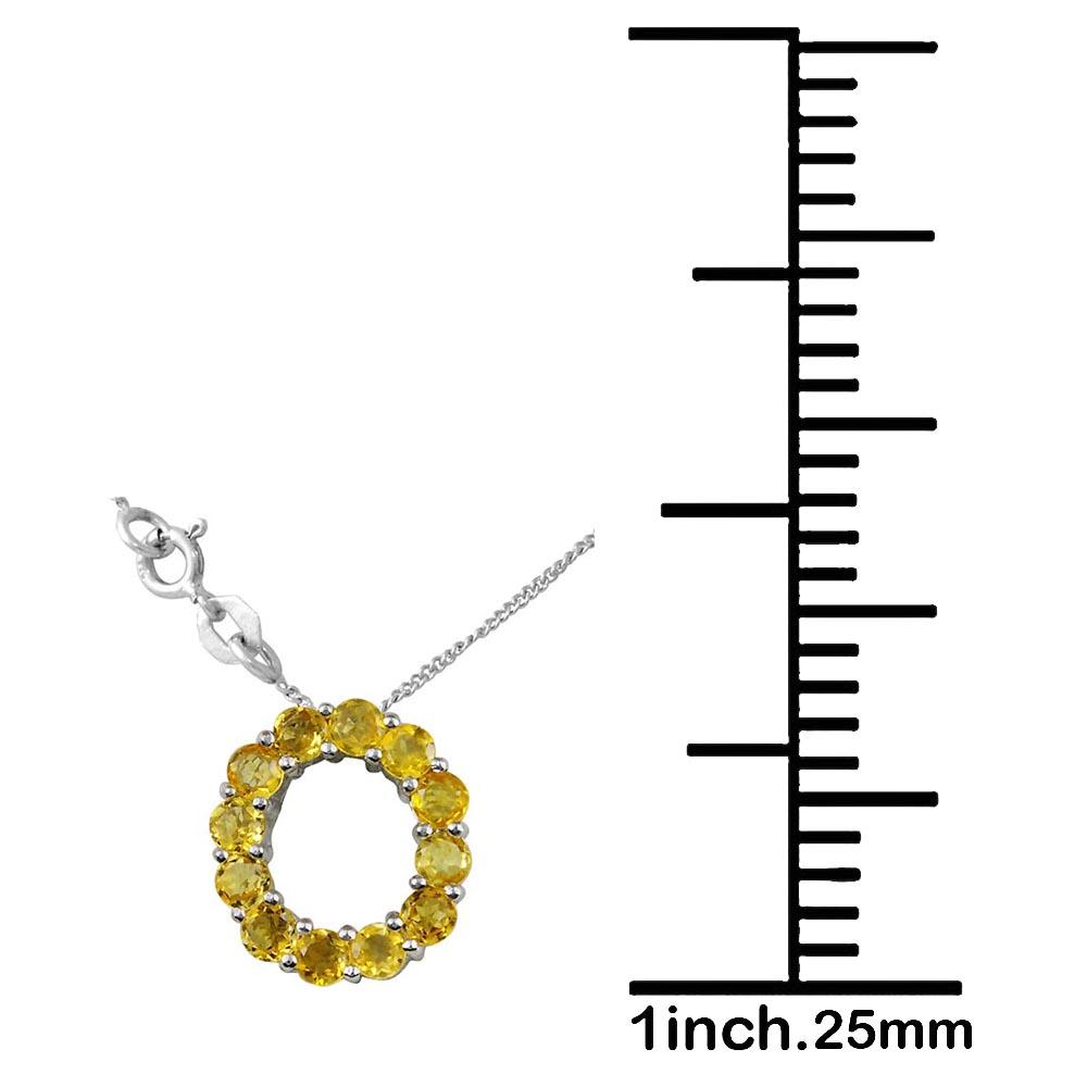Orchid Jewelry 1.32 Carat Citrine Beautiful Necklace Pendant in Sterling Silver