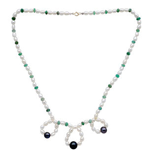 Orchid Jewelry 72 00 Ctw Green Emerald 14k Gold Beaded Necklace For Women