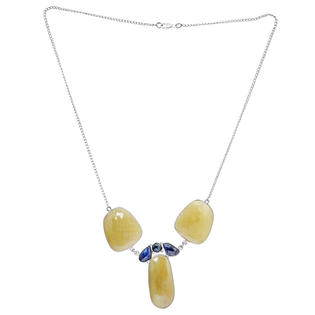 Orchid Jewelry 79 45 Ctw Multi Sapphire 925 Sterling Silver Chain Necklace For Women