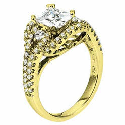 TheJewelryMaster 1.83 Carat Princess Cut Diamond Engagement Ring