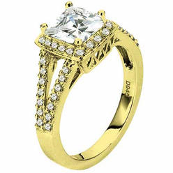 TheJewelryMaster 1.45 Carat Princess Cut Diamond Engagement Ring