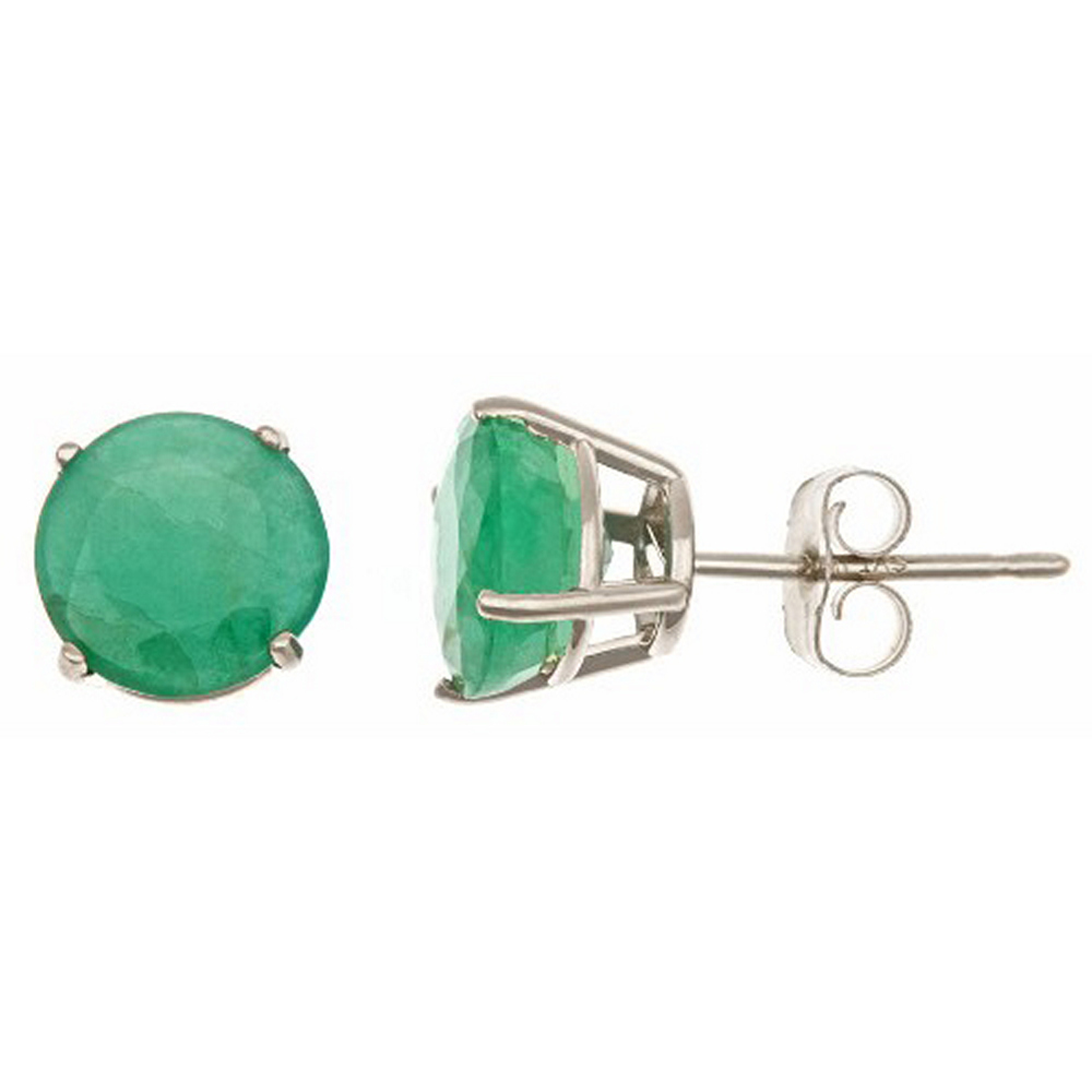 Round emerald earrings Clearance