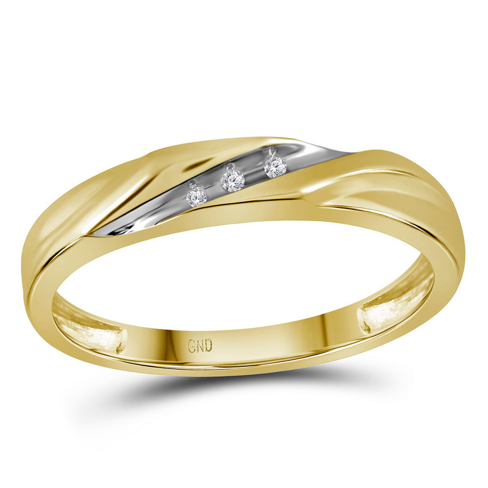 TheJewelryMaster 0.20ctw Princess Shape & Round Diamond Engagement Ring Wedding Band Trio Set