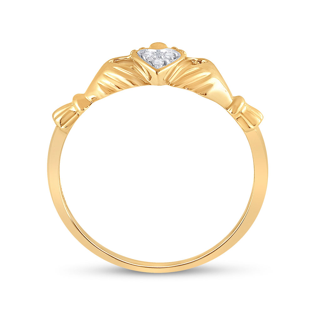 TheJewelryMaster 10kt Yellow Gold Mens Round Yellow Colored Diamond Square Cluster Ring 1/4 Cttw