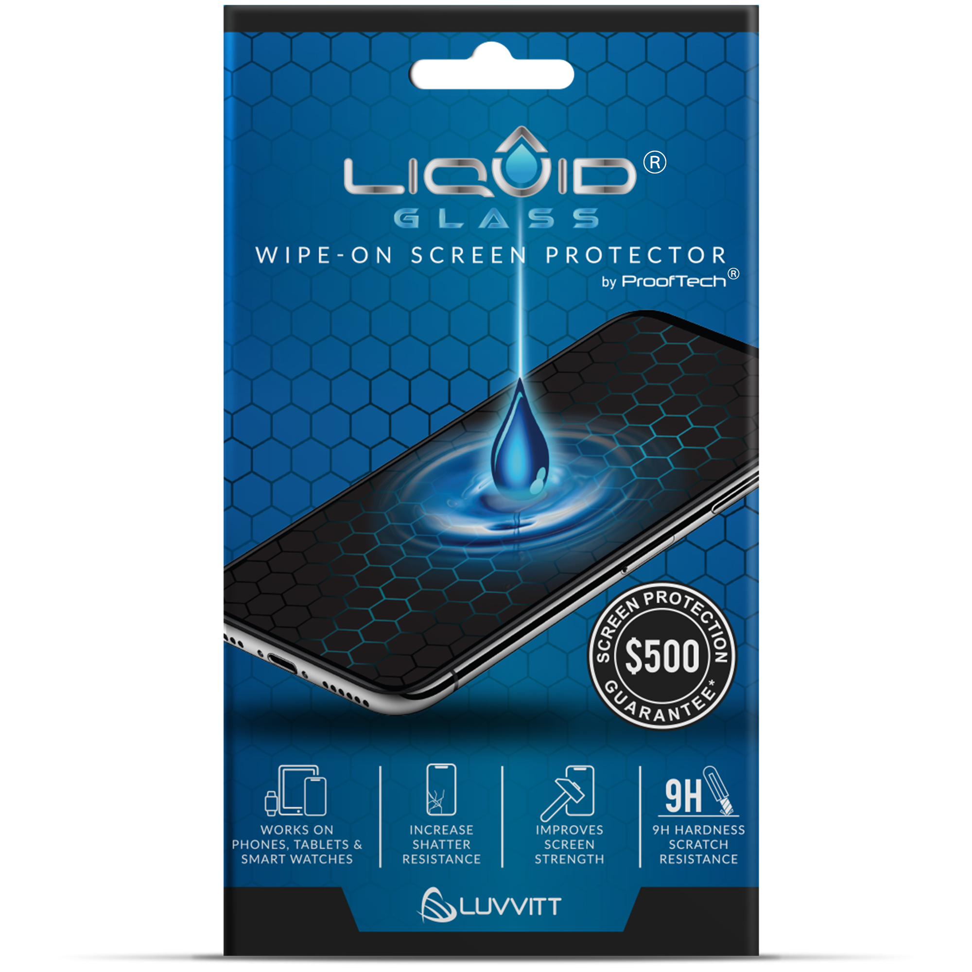 Liquid Glass Screen Protector with $500 Guarantee for All Phones Tablets and Smart Watches