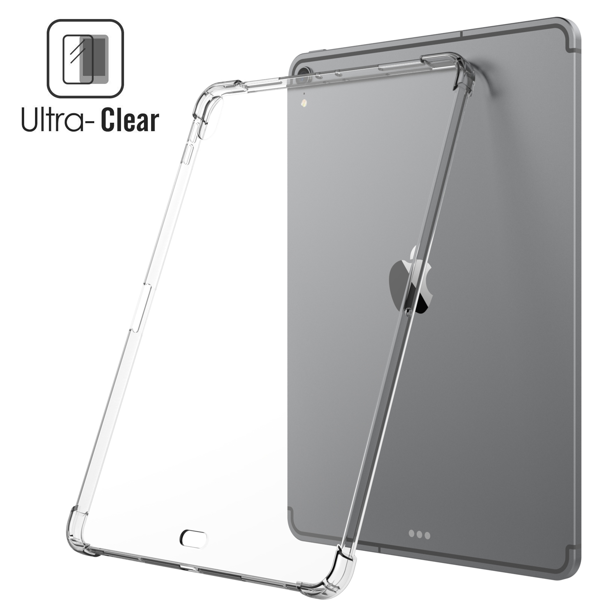 Luvvitt iPad Pro 11 Case CRYSTAL VIEW Flexible TPU Slim Back Cover 2018 - Clear