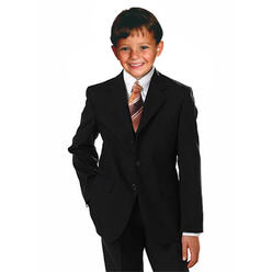 Johnnie Lene Boys Black Suit w/orange Tie Set from Baby to Teen