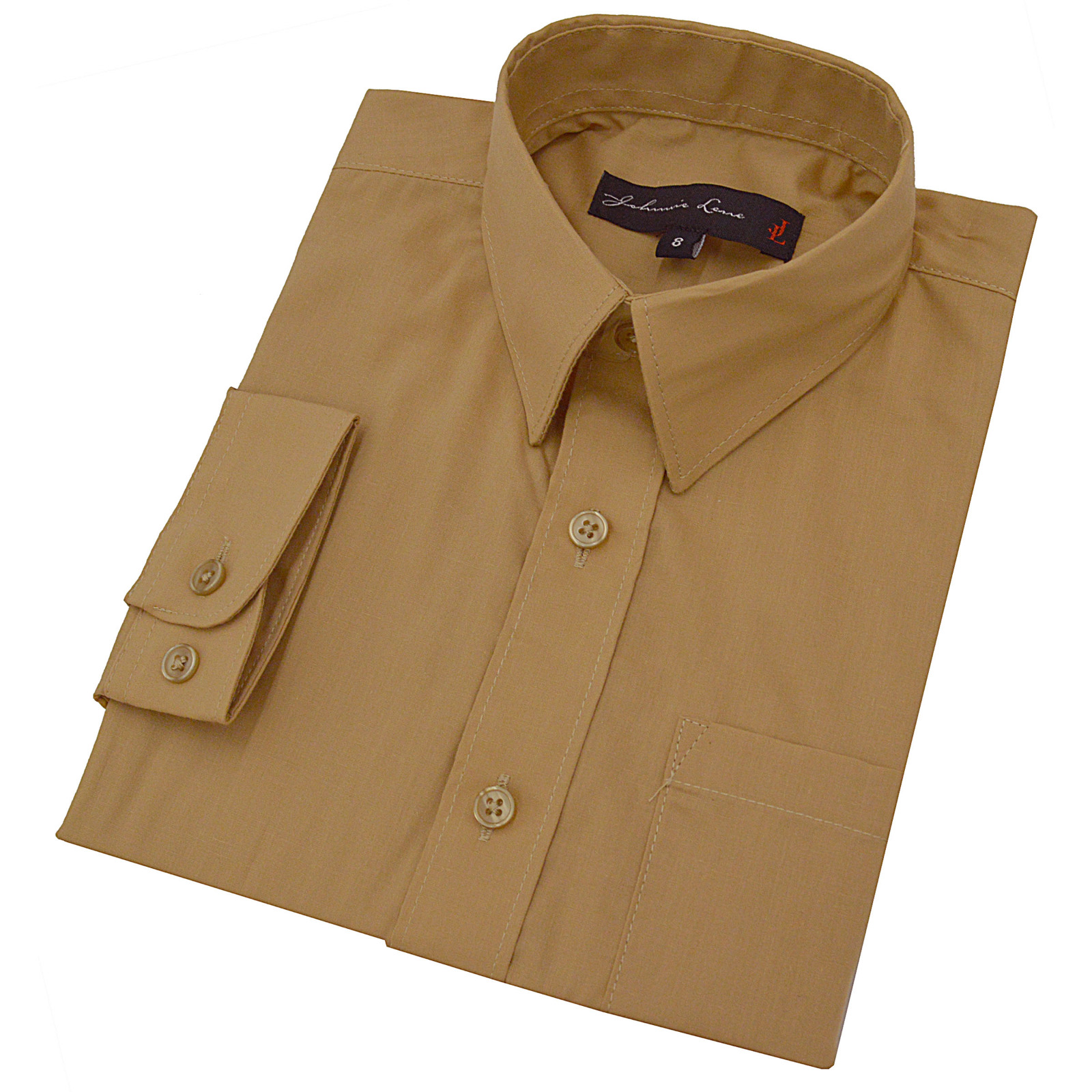 Johnnie Lene Long Sleeves Solid Dress Shirt