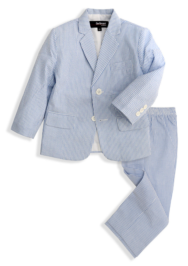 Gino Giovanni Boys Seersucker 2 Button Suit Set