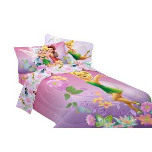 Disney Tinkerbell Fairies Floral Full Size Bedding Set Twin Full