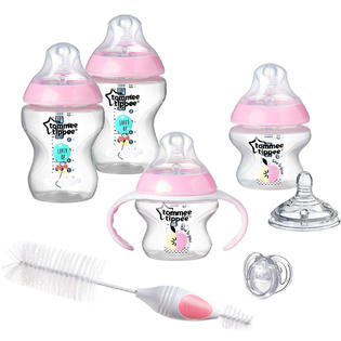 Tommee Tippee Closer To Nature Newborn Set Bottles Pink