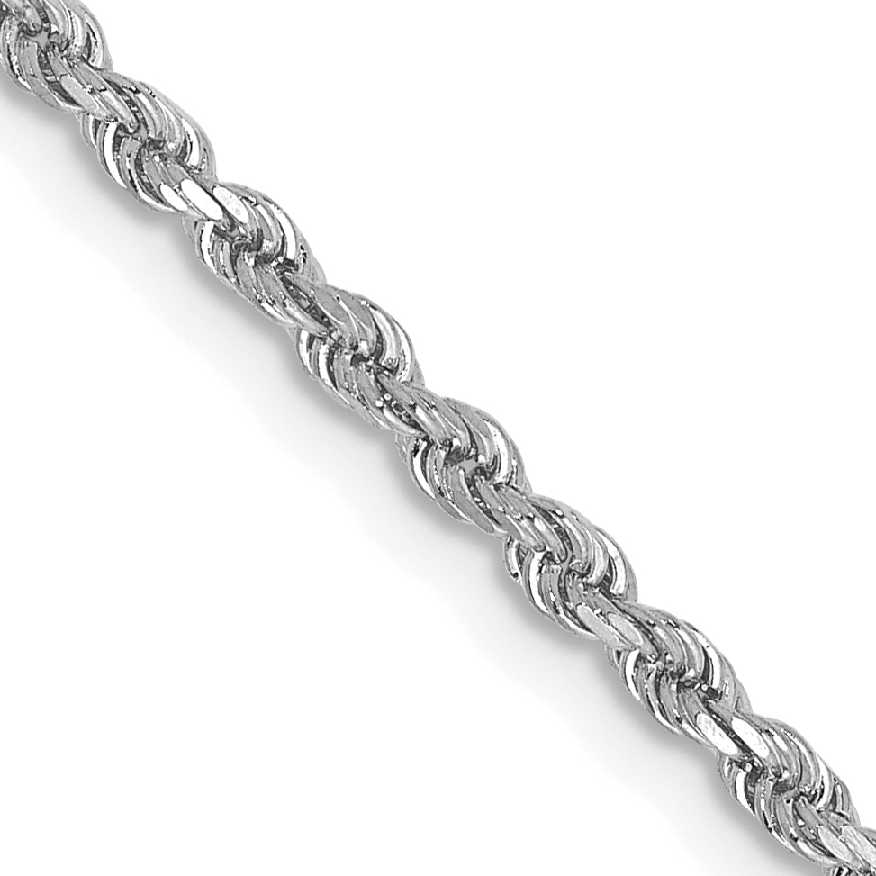 Core Gold 14k WG 2mm D/C Rope Chain