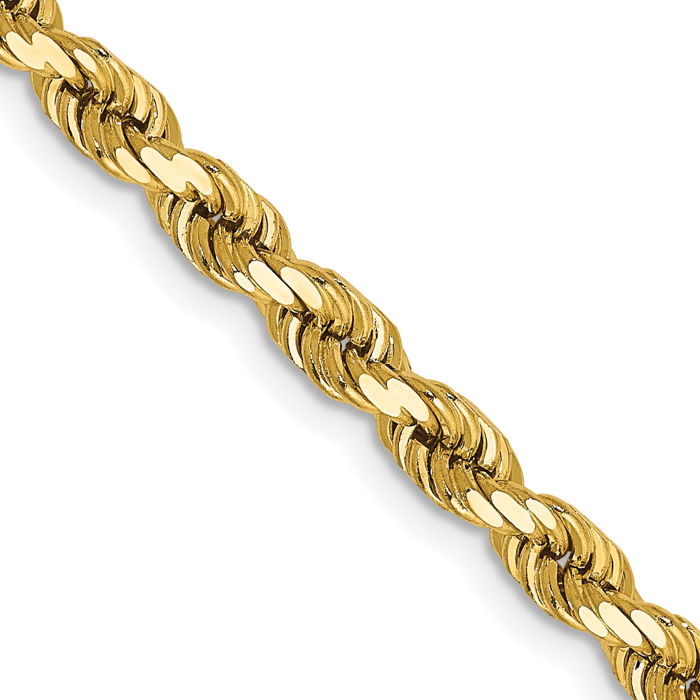 Core Gold 14k 4mm D/C Rope with Lobster Clasp Chain