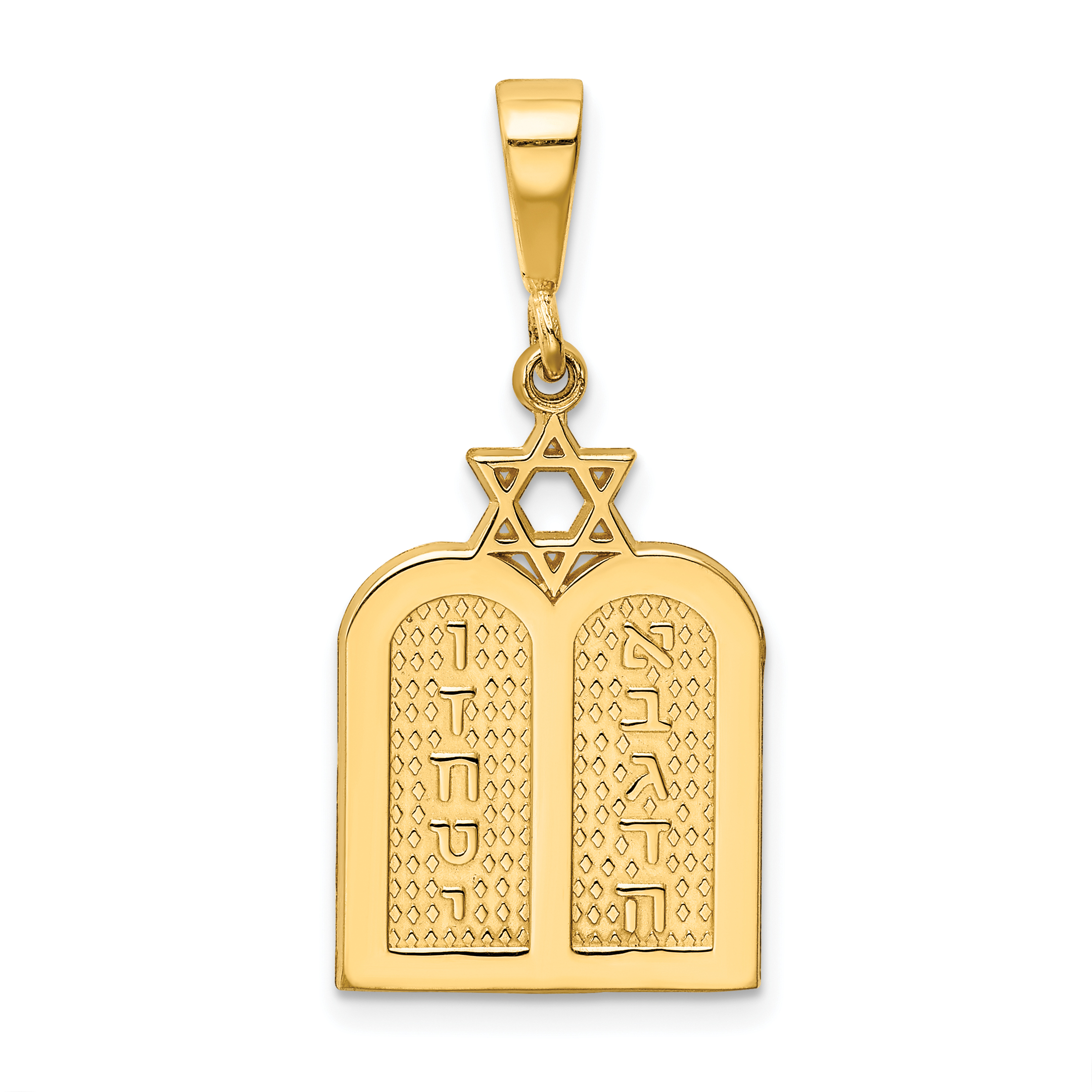 Core Gold 14k Polished Torah with Star of David Charm