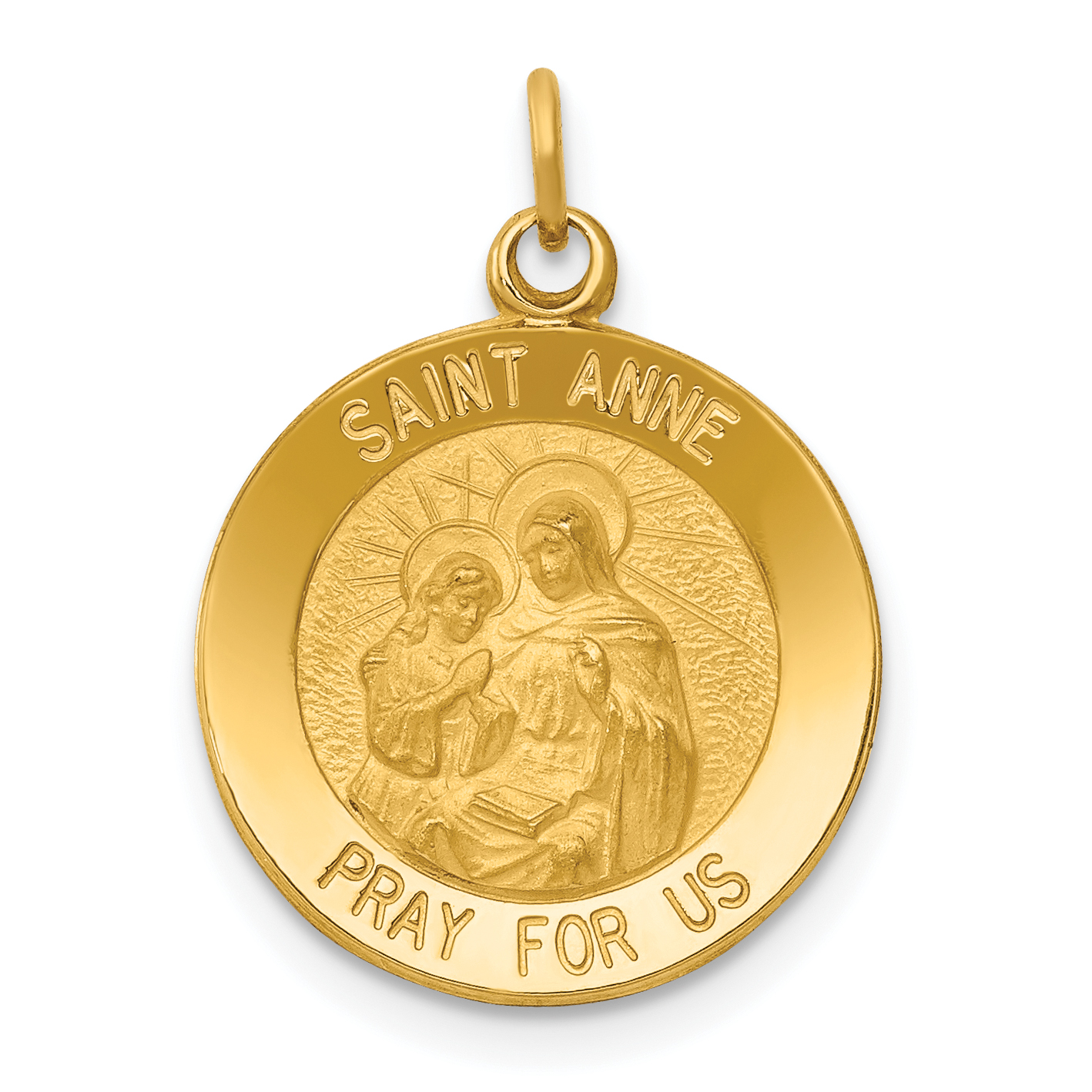 Core Gold 14k Saint Anne Medal Charm