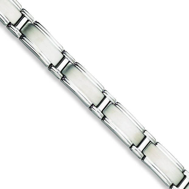 Chisel Stainless Steel Brushed and Polished 9.5in Bracelet