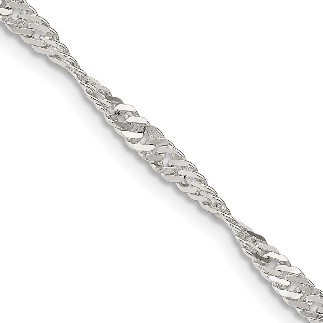 Core Silver Sterling Silver 3.00mm Singapore Chain