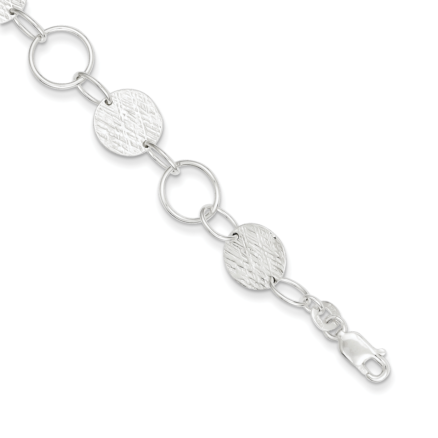 Core Silver Sterling Silver Fancy Circle Bracelet