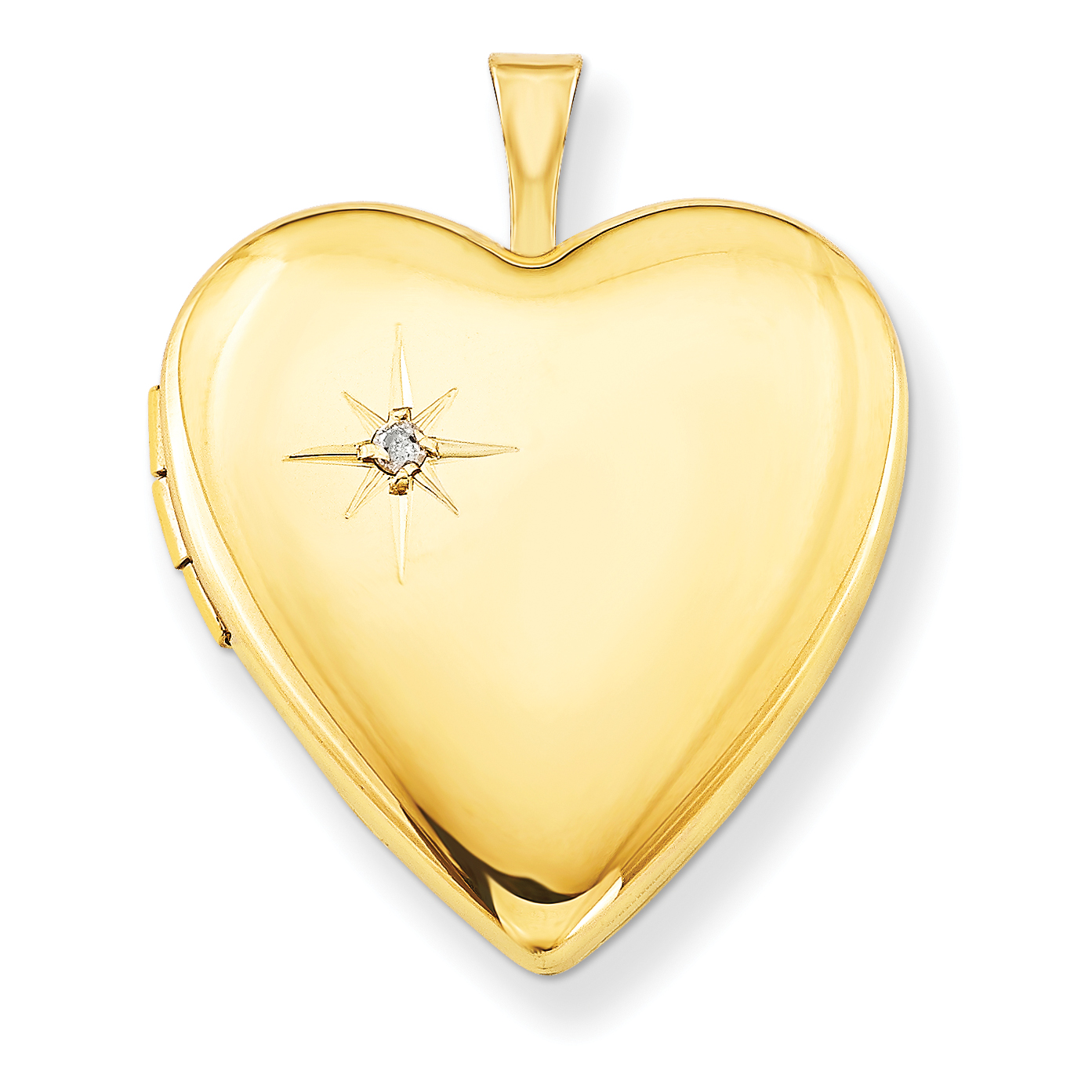 Lockets 1/20 Gold Filled 20mm Diamond Heart Locket
