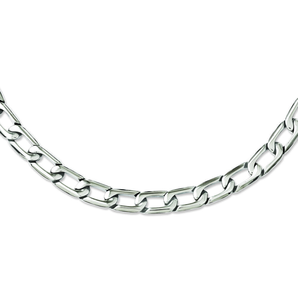 Chisel Stainless Steel Polished Squares Necklace