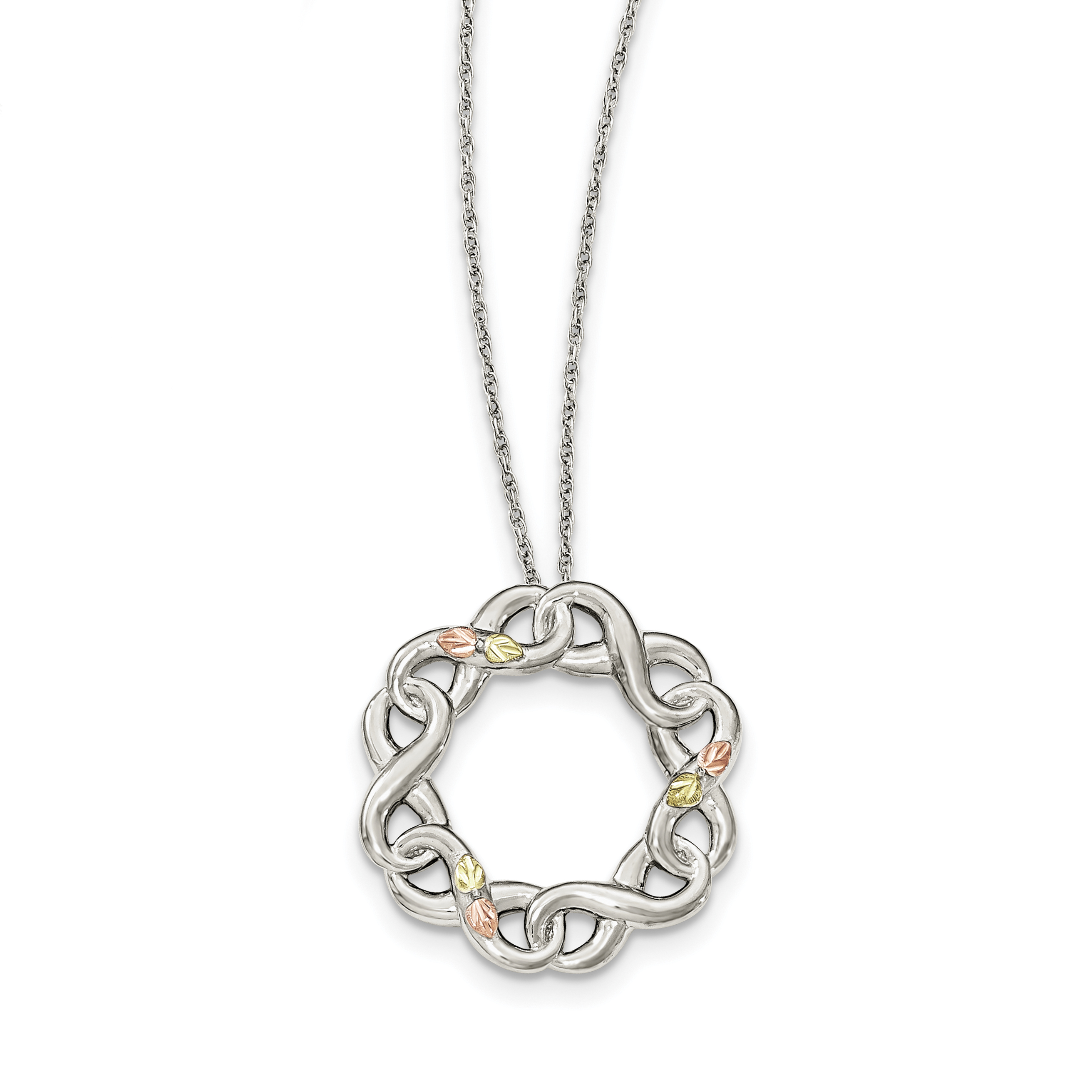 Core Silver Sterling Silver & 12k Infinity Symbol Necklace
