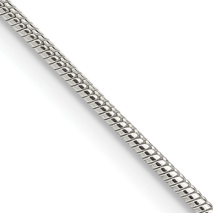 Core Silver Sterling Silver 1.25mm Round Snake Chain