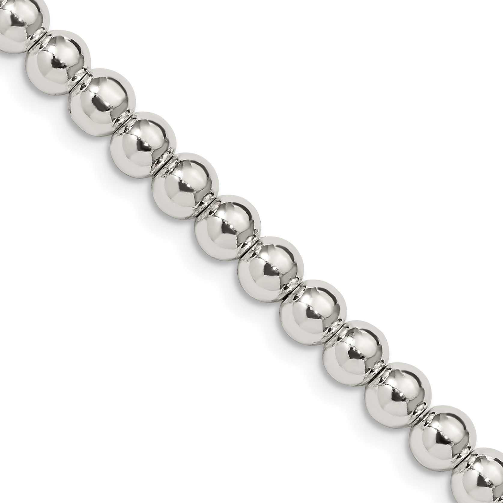 Core Silver Sterling Silver 5mm Beaded Box Chain