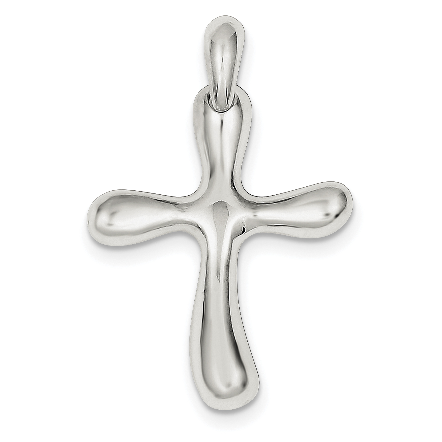 Core Silver Sterling Silver Freeform Cross Pendant
