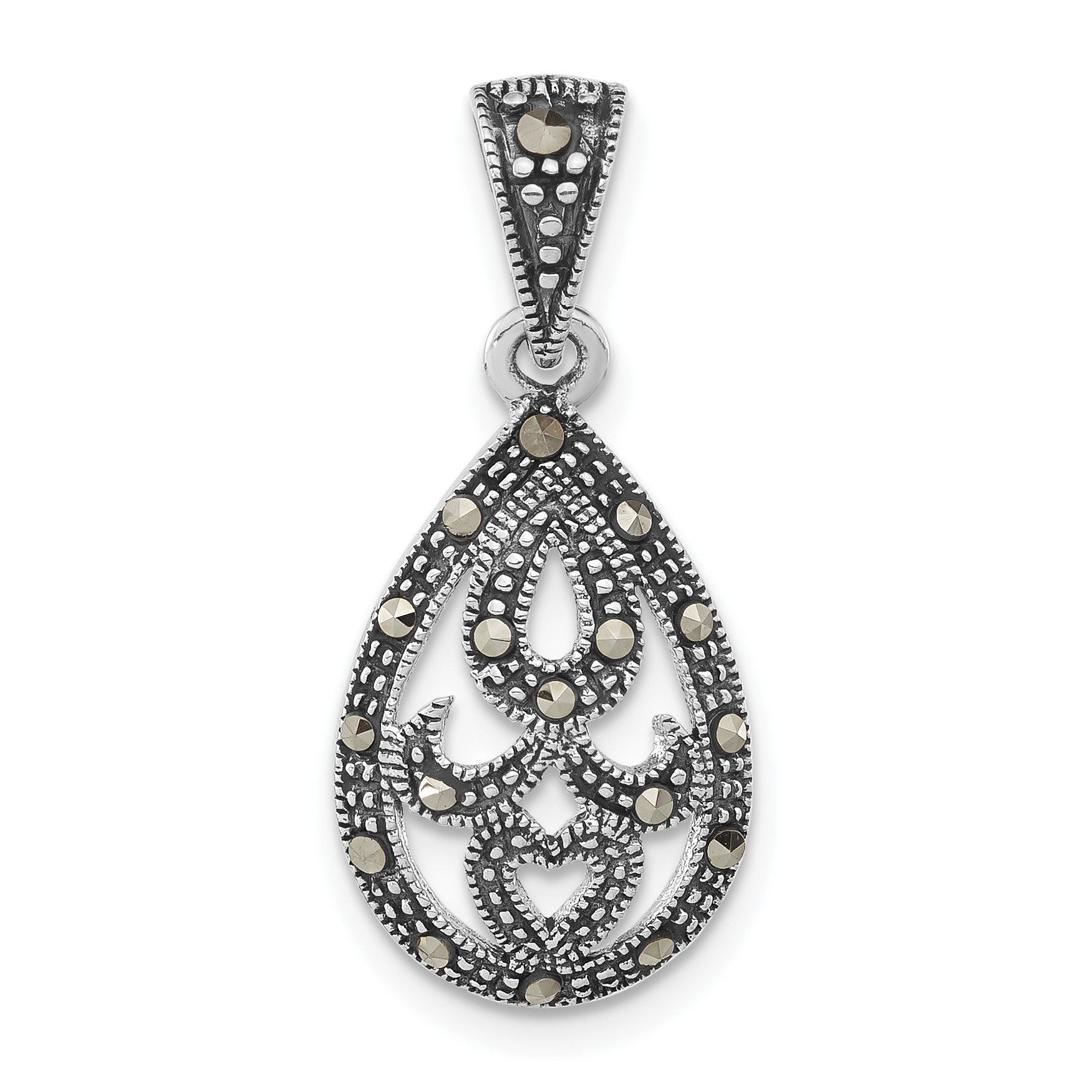 Marcasite Collection Sterling Silver Marcasite Pendant