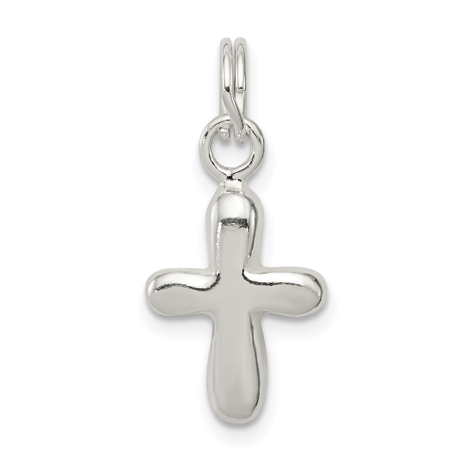 Core Silver Sterling Silver Polished Cross Charm
