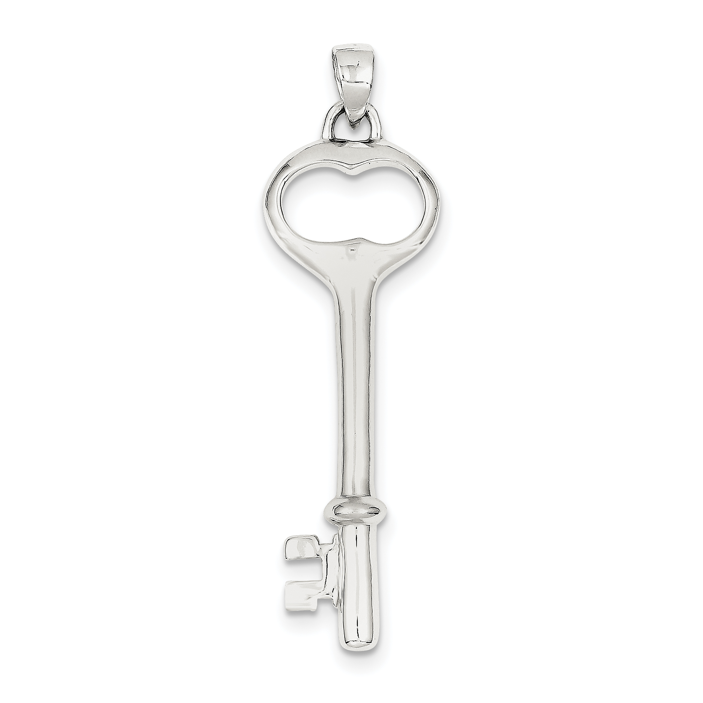 Core Silver Sterling Silver Polished Key Pendant