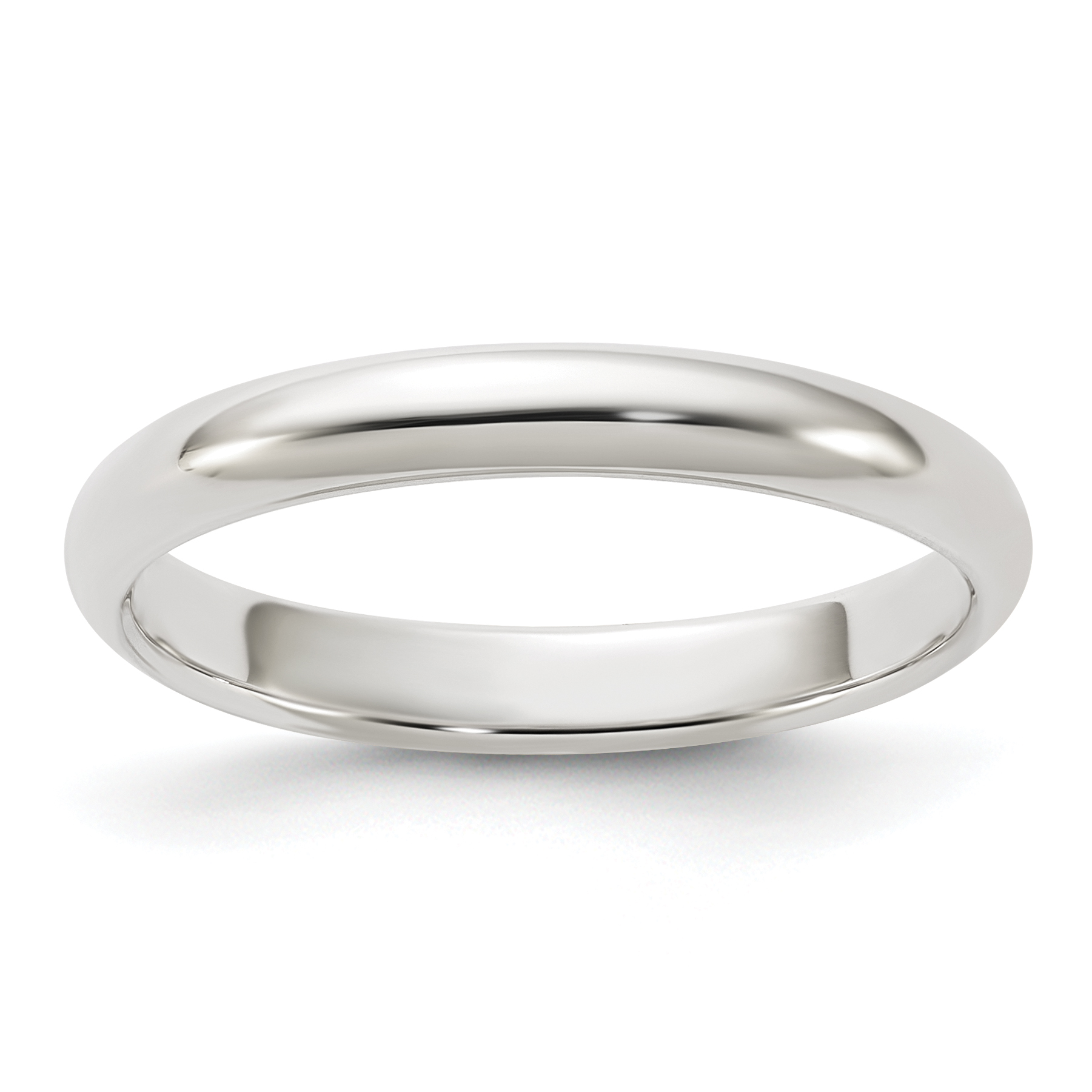 Chisel Sterling Silver 3mm Half-Round Band